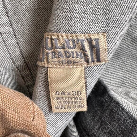 Duluth Trading Company 44x30 Black distressed relaxed wide leg jeans distressed - Picture 3 of 8